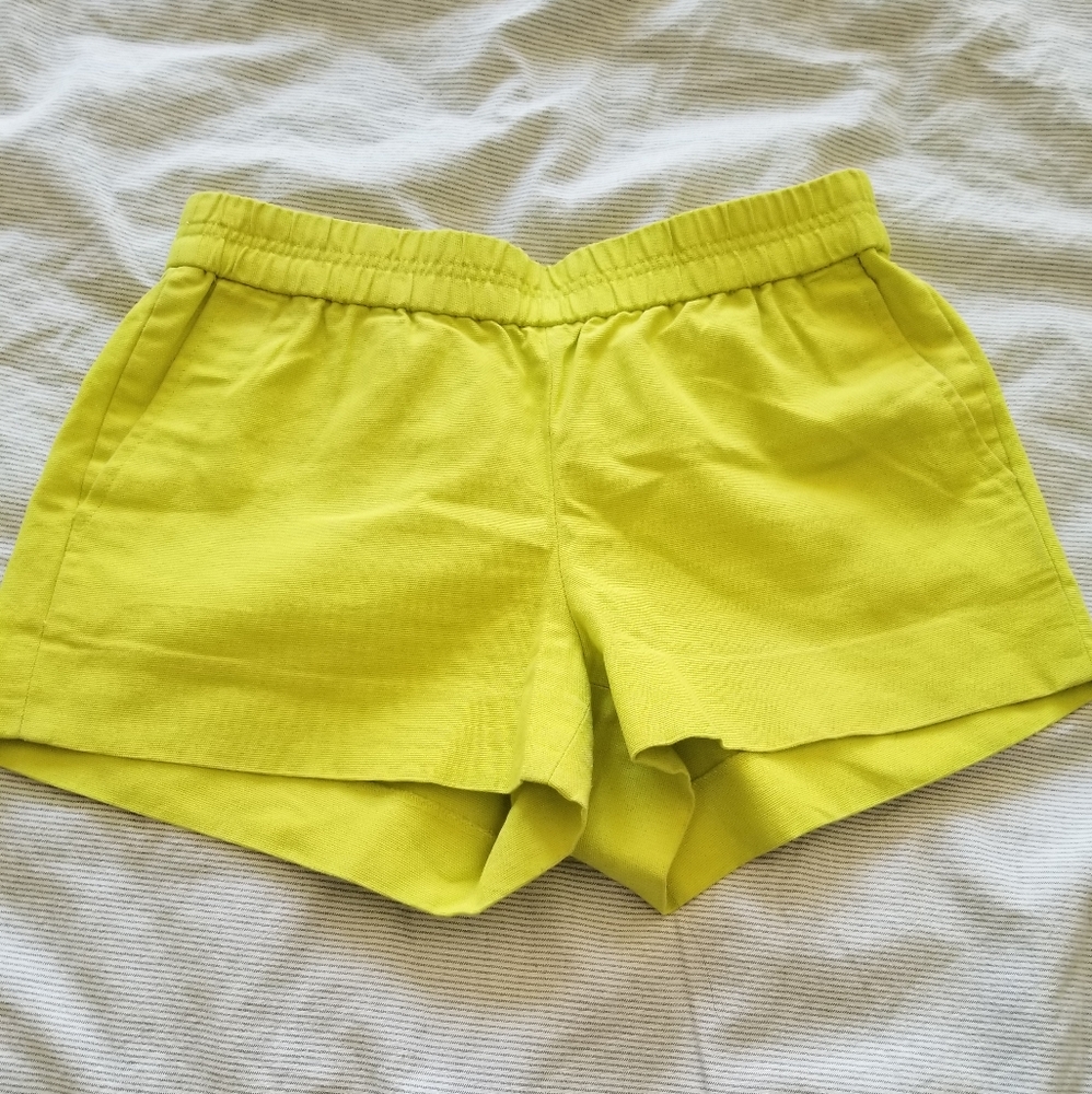 J. Crew neon elastic waist band shorts